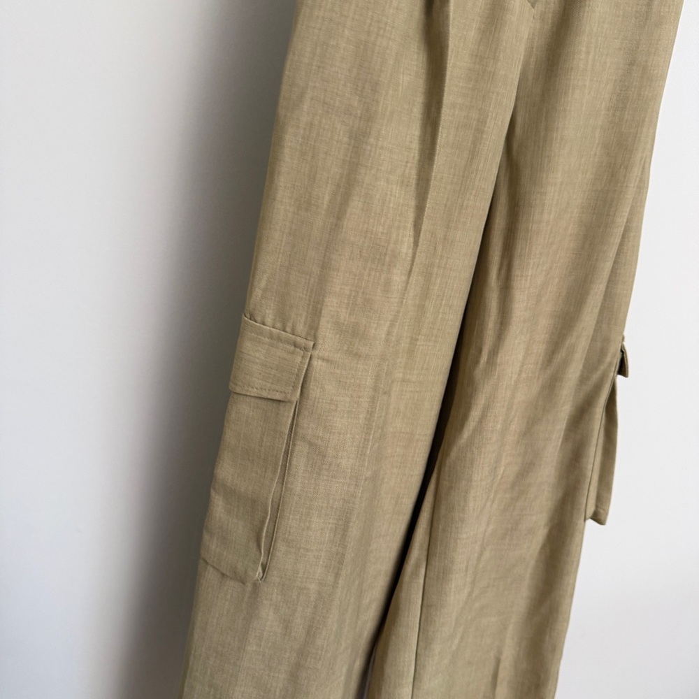 Frankie Shop Wide-Leg Tan Cargo Pants size XS - Picture 4 of 5